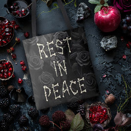 Rest in vrede tote bag