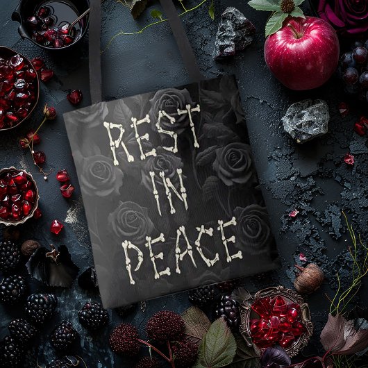 Rest in vrede tote bag