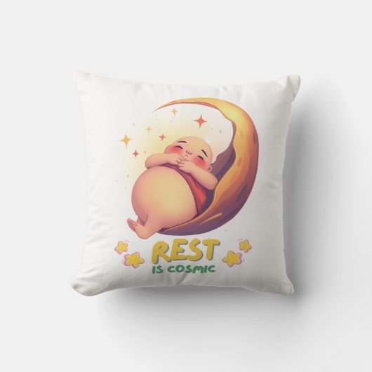 Rest is Cosmic Kids - Cute Sleeping Baby Kussen (Voorkant)