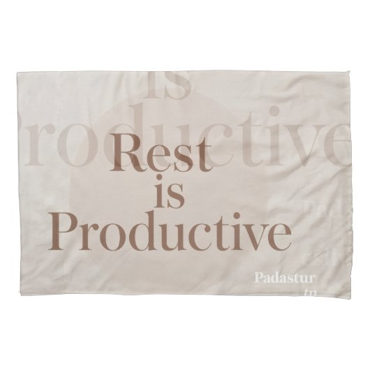 Rest Is Productive Blanket | Cozy Neutral Self-Car Kussensloop (Voorkant)