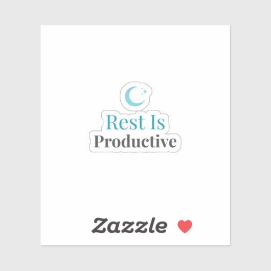 Rest Is Productive – Minimal Aesthetic Sticker (Vel)