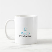 Rest Is Productive – Minimal Motivation Mug Koffiemok (Links)