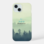 Rest Is Productive – Minimal Motivational iPhone C iPhone 15 Case (Achterkant)