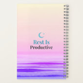 Rest Is Productive – Minimal Motivational Notebook Notitieboek (Achterkant)