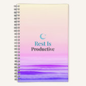 Rest Is Productive – Minimal Motivational Notebook Notitieboek (Voorkant)