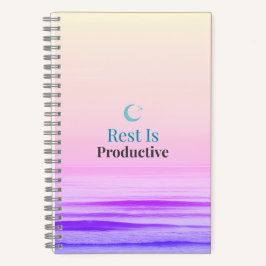 Rest Is Productive – Minimal Motivational Notebook Notitieboek