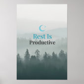 Rest Is Productive – Minimal Motivational Poster (Voorkant)