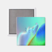 "Rest" kleurrijke printmagneet Magneet (Voorkant / Achterkant)