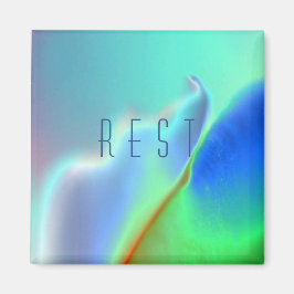 "Rest" kleurrijke printmagneet Magneet