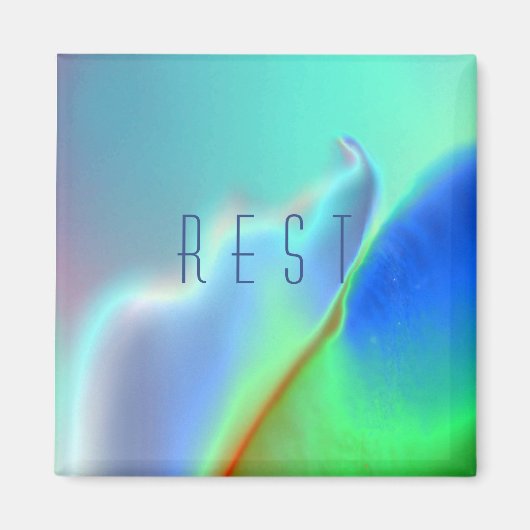 "Rest" kleurrijke printmagneet Magneet (Voorkant)