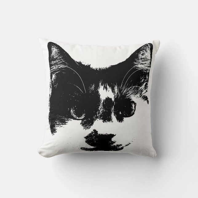 Rest Like You Rule It – Ink Cat   Kussen (Voorkant)