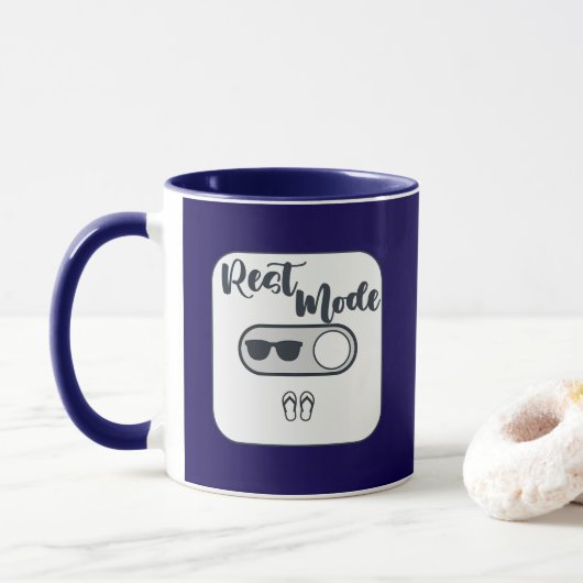 Rest Mode Activated Shirt – Relax Lifestyle Design Mok (Met donut)