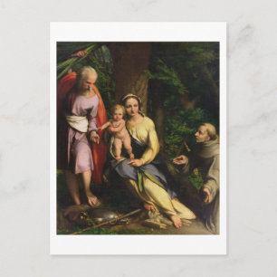 Rest op de vlucht naar Egypte, c.1515 (olie op de Briefkaart