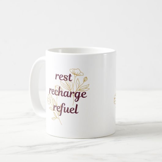 Rest, opladen, Mok van afkoelingskoffie (Voorkant links)