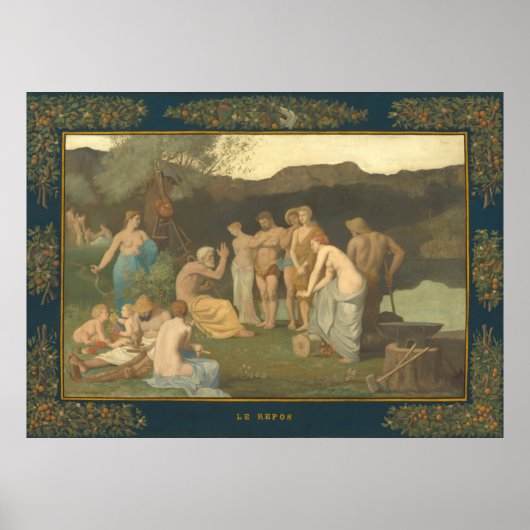 Rest - Pierre Puvis de Chavannes Fine Art Poster (Voorkant)