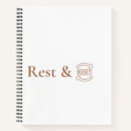 Rest & Reset Minimalistisch Wellness Notitieboek
