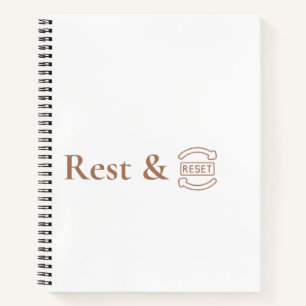 Rest & Reset Minimalistisch Wellness Notitieboek