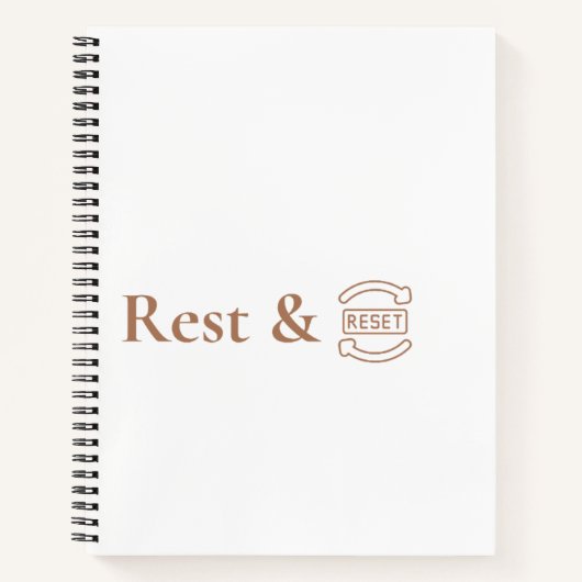 Rest & Reset Minimalistisch Wellness Notitieboek (Voorkant)