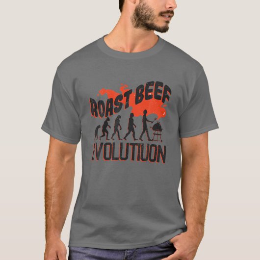 Rest rundvlees T Roast Beef Evolution T-shirt (Voorkant)