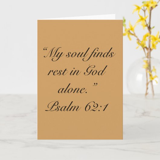 "Rest" Schriftuurlijk Wenskaart Kaart (Gele Bloem)