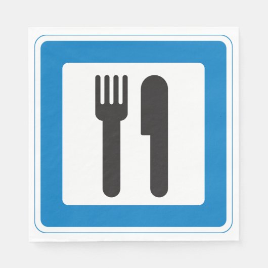 Rest Stop Sign Paper Napkins Servet (Voorkant)