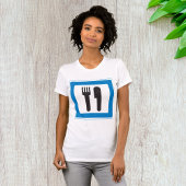Rest Stop Sign Womens T-Shirt