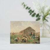 Rest tijdens het hagen, 1861 briefkaart (Staand voorkant)