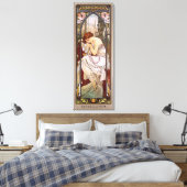Rest van de nacht door Alphonse Mucha Canvas Afdruk (Insitu (Slaapkamer))