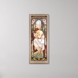 Rest van de nacht door Alphonse Mucha Canvas Afdruk