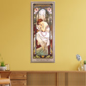 Rest van de nacht door Alphonse Mucha Canvas Afdruk (Insitu (Woonkamer))
