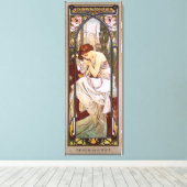 Rest van de Nacht van Alphonse Mucha Canvas Afdruk (Insitu (Houten vloer))