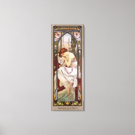 Rest van de Nacht van Alphonse Mucha Canvas Afdruk