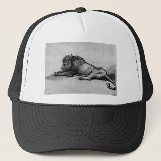Rest van leeuw door Rembrandt Trucker Pet (Voorkant)
