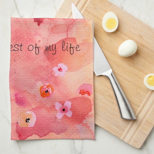 Rest van mijn leven Lachende keukenhanddoek 16 "x  (Quarter Fold)