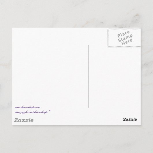 REST VOOR DE MUSHERS DOOR SHARON SHARPE BRIEFKAART (Achterkant)