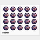 Restant van Keplers supernova NASA Hubble-ruimtest Ronde Sticker (Vel)