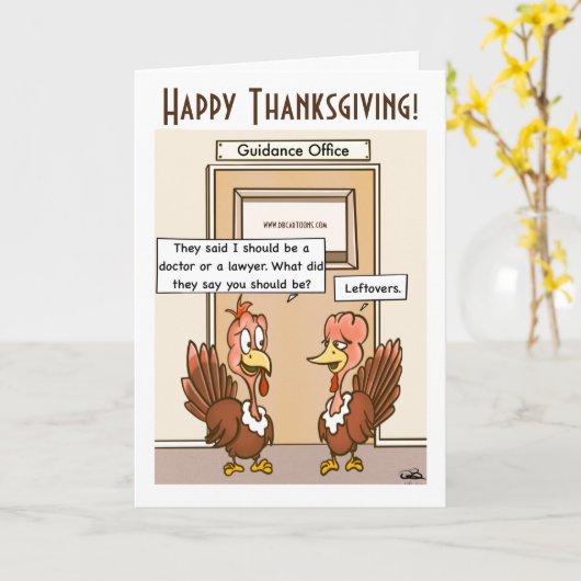 Restanten Thanksgiving Wenskaart Kaart (Gele Bloem)