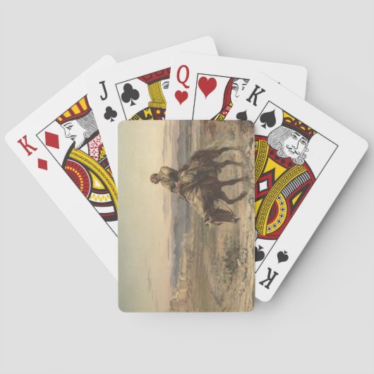 Restanten van een leger (door Elizabeth Thompson) Pokerkaarten (Achterkant)