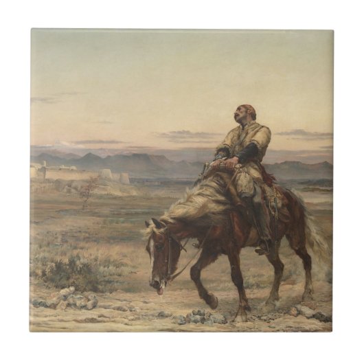 Restanten van een leger (door Elizabeth Thompson) Tegeltje (Voorkant)