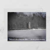 Restanten van een oude Silo op het Delaware Lake Briefkaart (Voorkant / Achterkant)