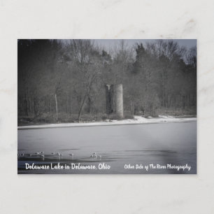 Restanten van een oude Silo op het Delaware Lake Briefkaart