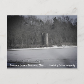 Restanten van een oude Silo op het Delaware Lake Briefkaart