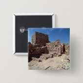 Restanten van het fort paleis vierkante button 5,1 cm (Voorkant /achterkant)