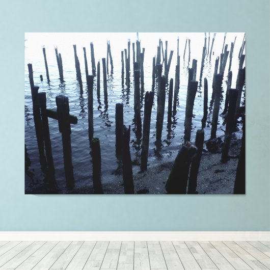 Restanten waterfront-end canvas afdruk (Insitu (Houten vloer))