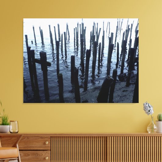 Restanten waterfront-end canvas afdruk (Insitu (Woonkamer))