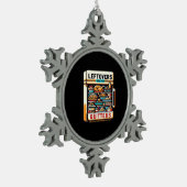 Restanten zijn voor de klassieke basisreiniging tin sneeuwvlok ornament (Links)