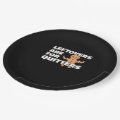 Restanten zijn voor Quitters Christmas Cookie Man  Papieren Bordje (Gekanteld)