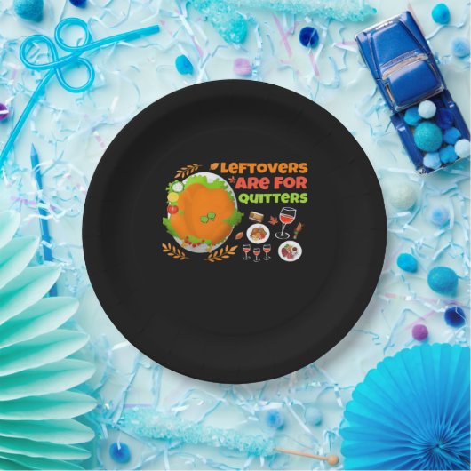 Restanten zijn voor Quitters Funny Food Thanksgivi Papieren Bordje (Feest)