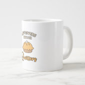 Restanten zijn voor Quitters Funny Pie Thanksgivin Grote Koffiekop (Voorkant rechts)