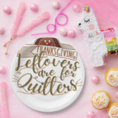 Restanten zijn voor Quitters - Grappige Thanksgivi Papieren Bordje (Feest)